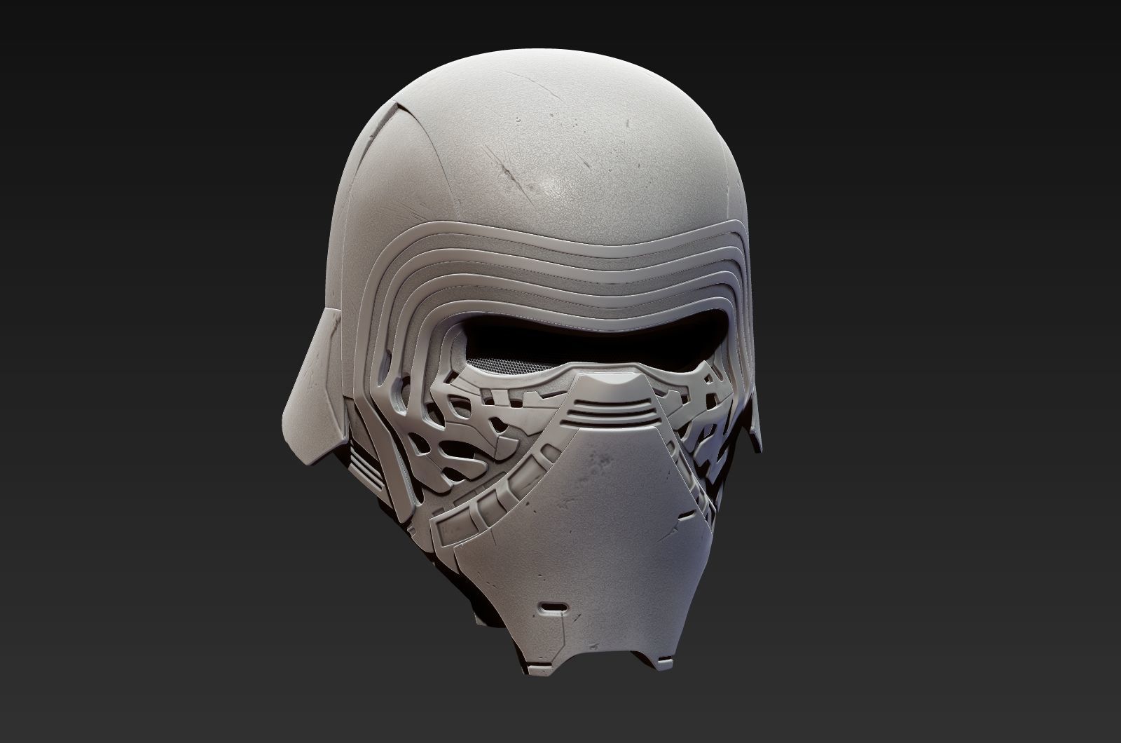 Kylo Ren Helmet  high model 3D model_4