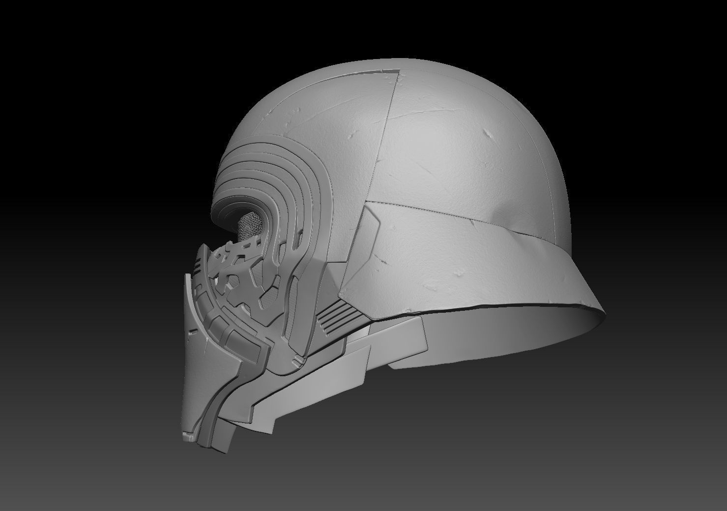 Kylo Ren Helmet  high model 3D model_12