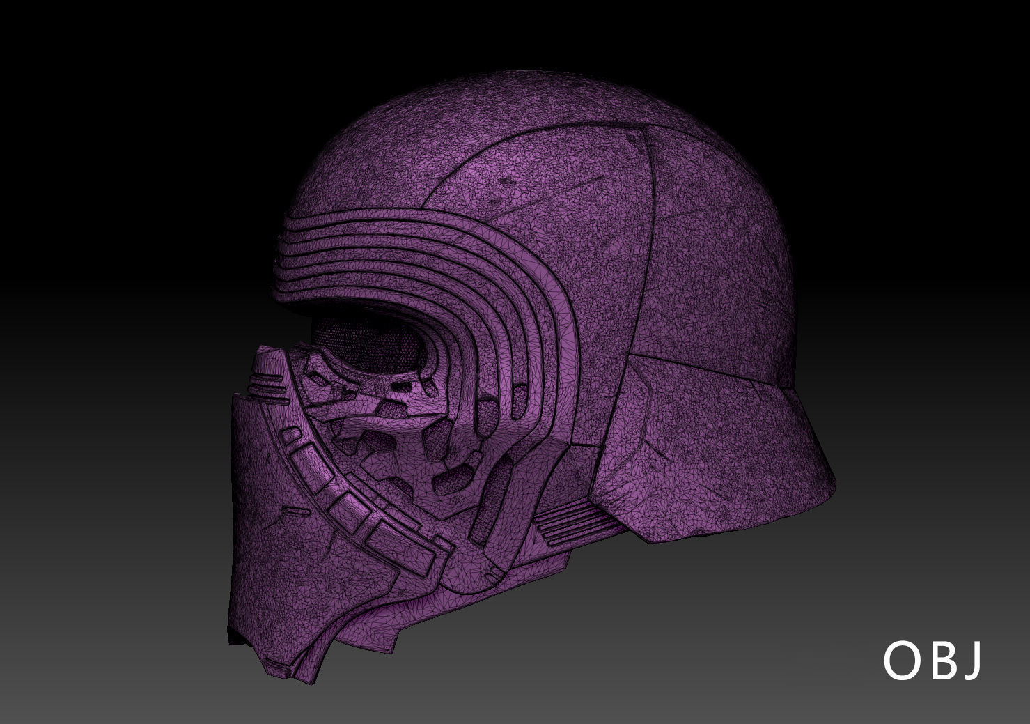 Kylo Ren Helmet  high model 3D model_19
