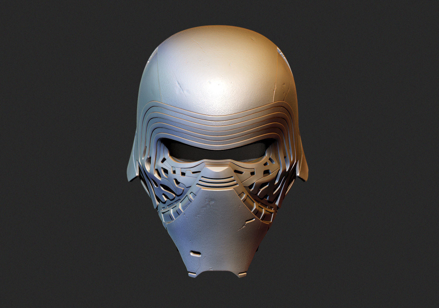 Kylo Ren Helmet  high model 3D model_7
