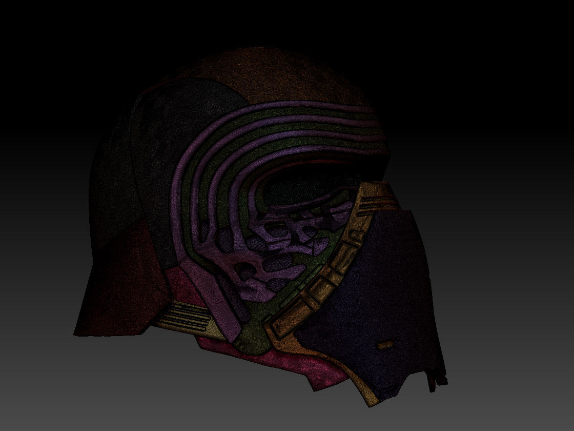 Kylo Ren Helmet  high model 3D model_16