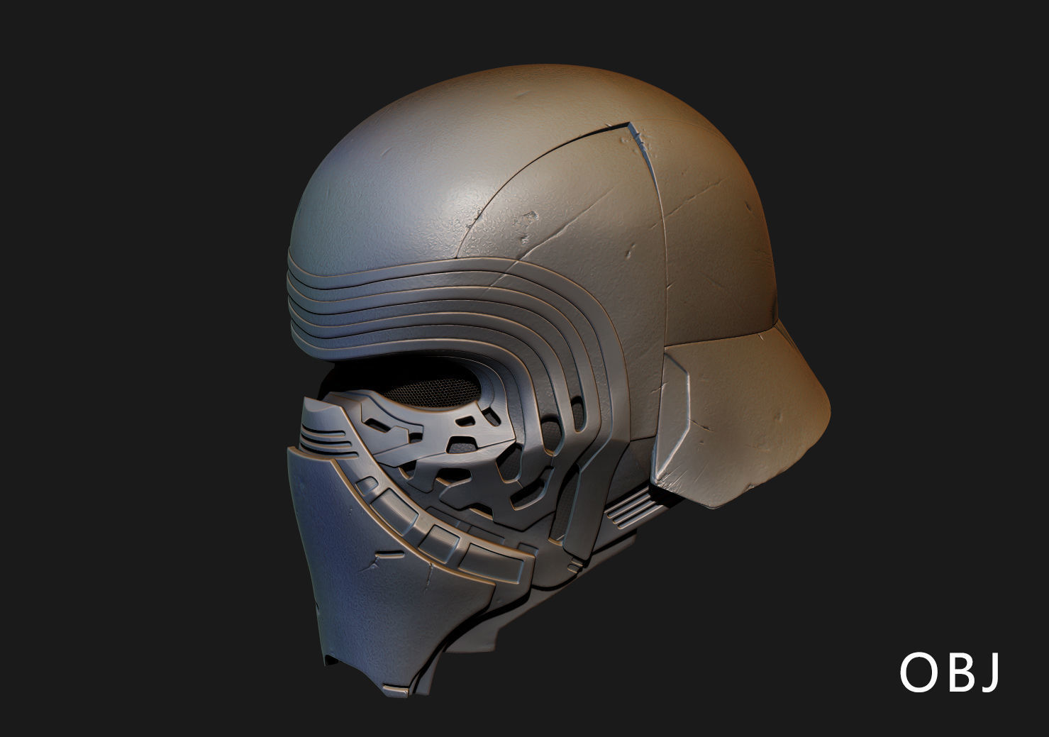 Kylo Ren Helmet  high model 3D model_20