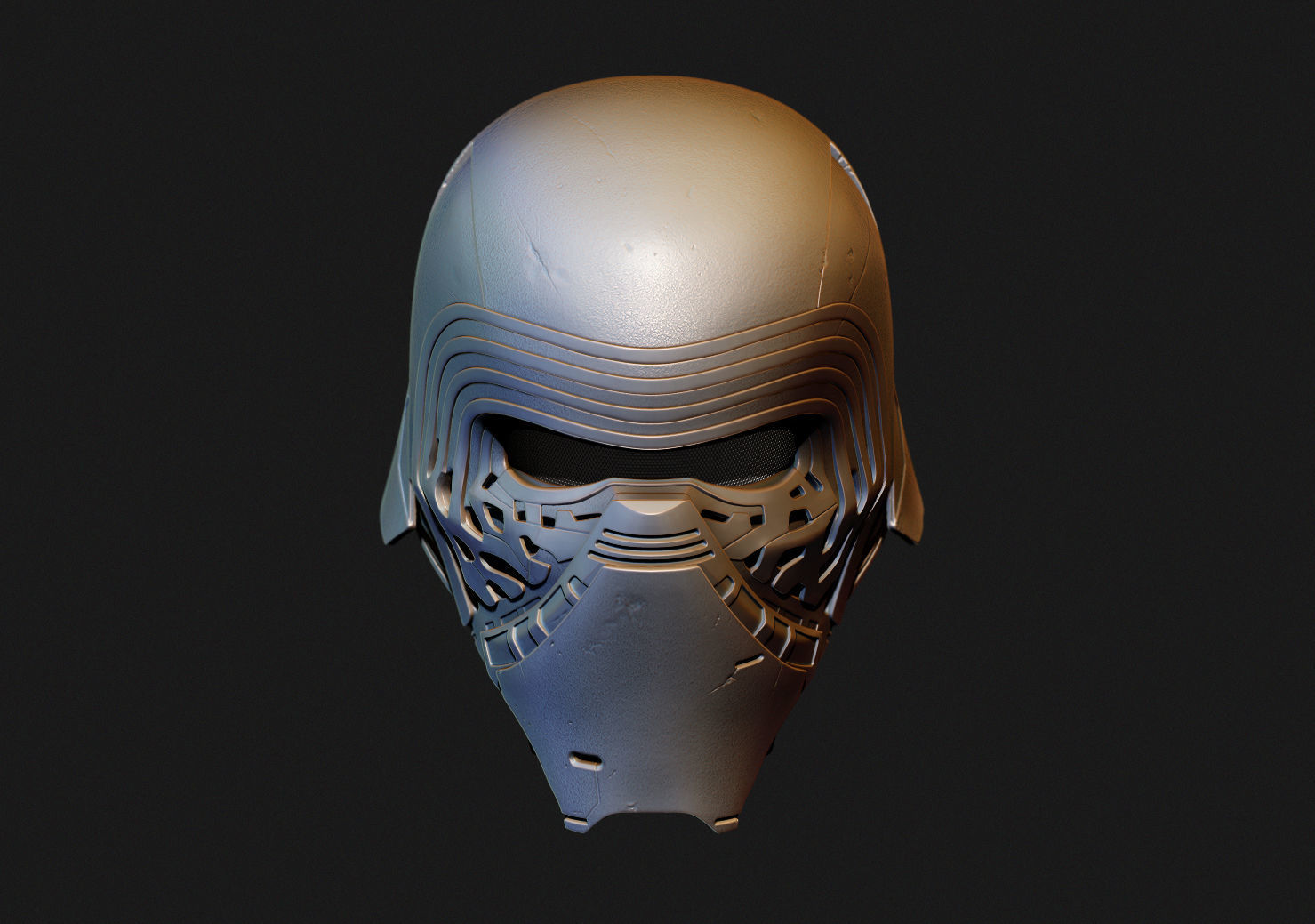Kylo Ren Helmet  high model 3D model_10