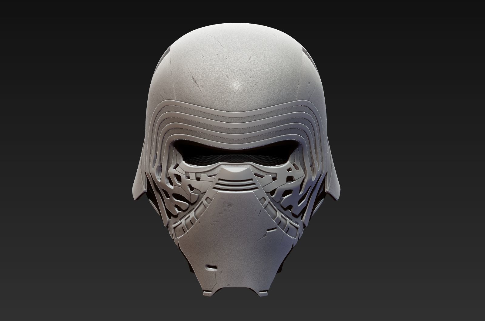 Kylo Ren Helmet  high model 3D model_2