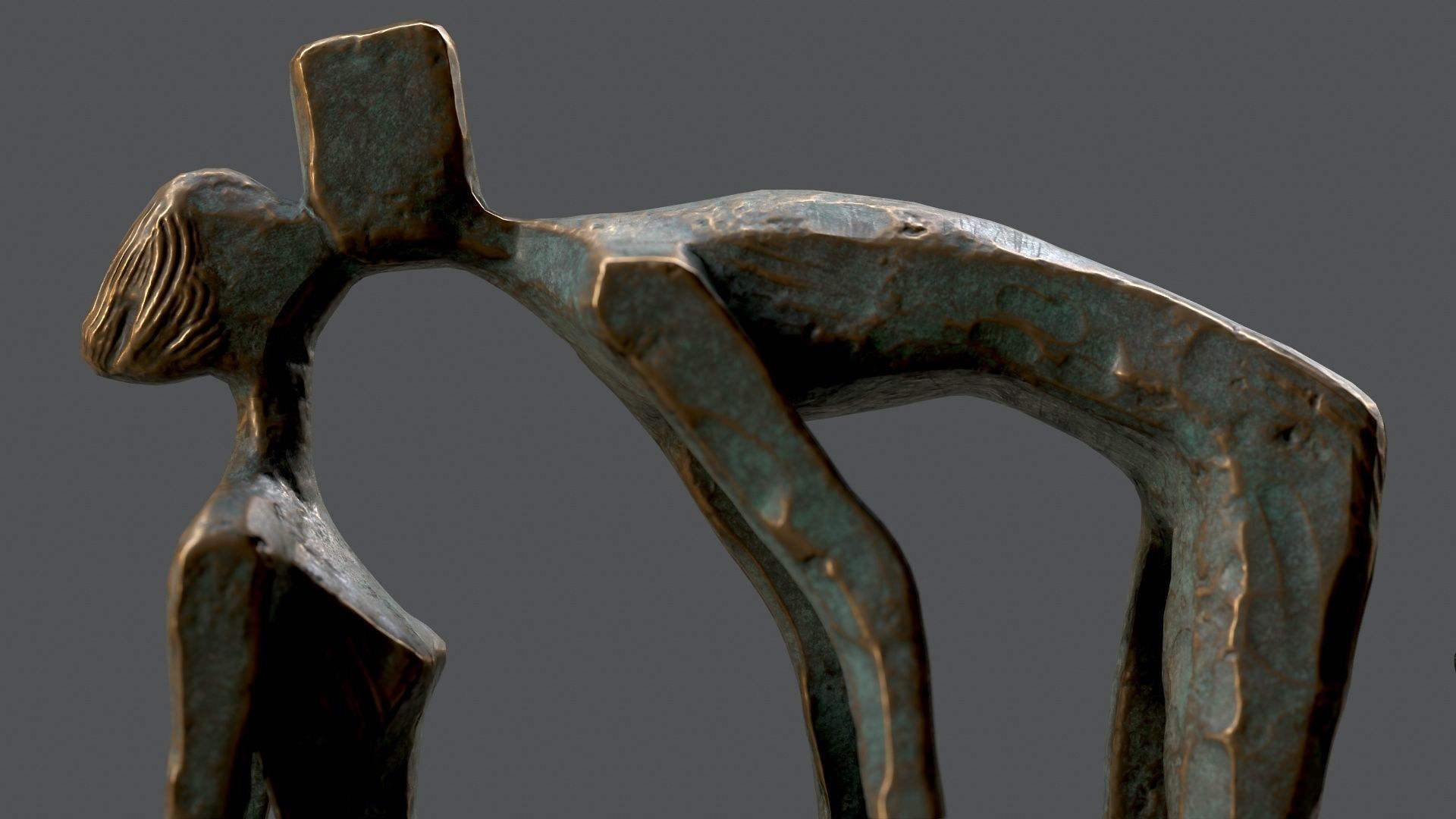 Cyclist In Love Handmade Statue Home Decor Art 3D model_17