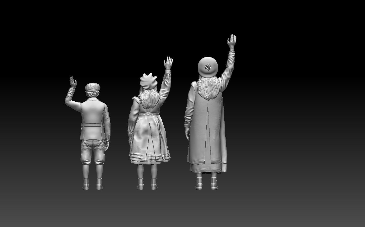 girls and boy 3D print model_20
