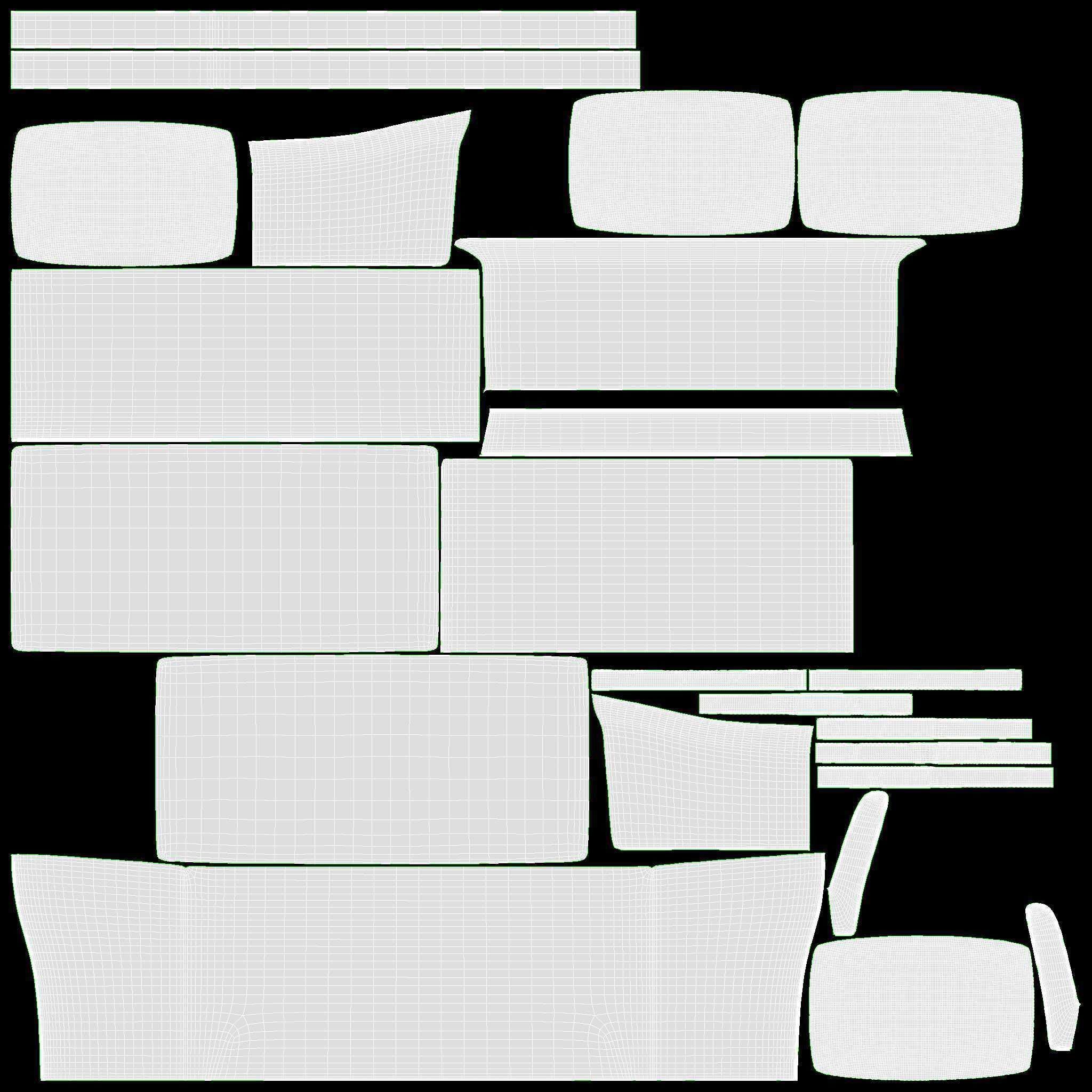 Sofa Caty 3-seater 3D model_9