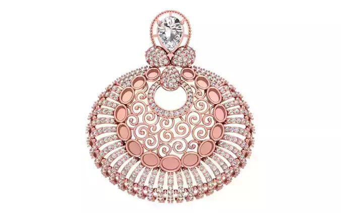 Women Pendants 3dm STL OBJ FBX Renders Details