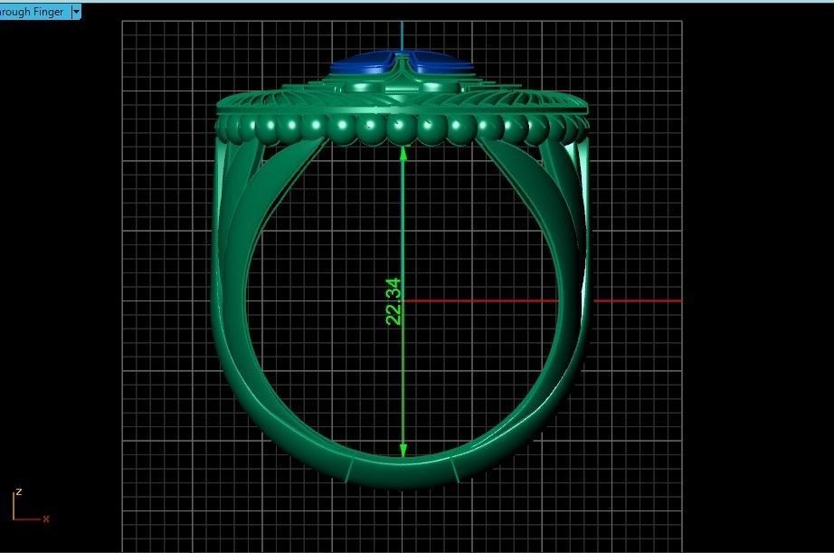 ring scarob beetle and cabochon or enamel Egiret amulet 648 3D print model_45