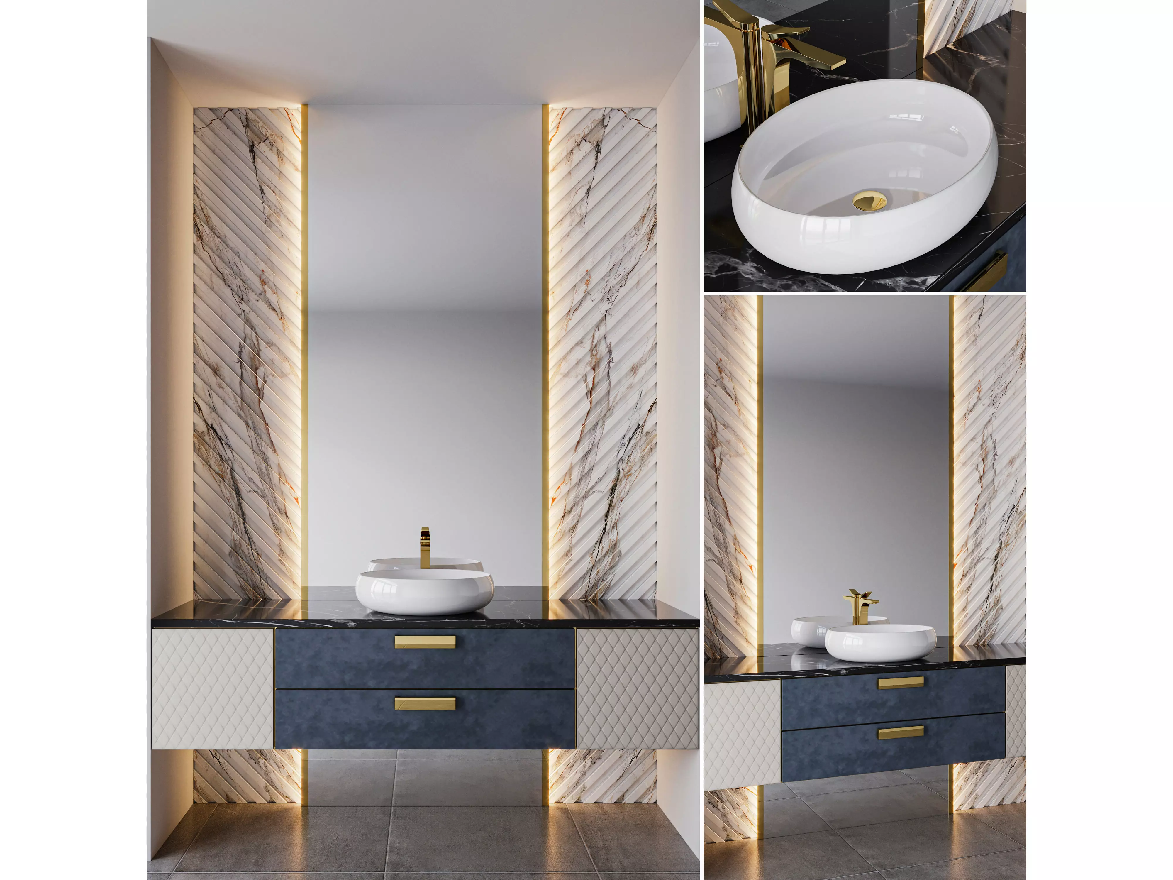 Bathroom furniture 01 Free 3D model