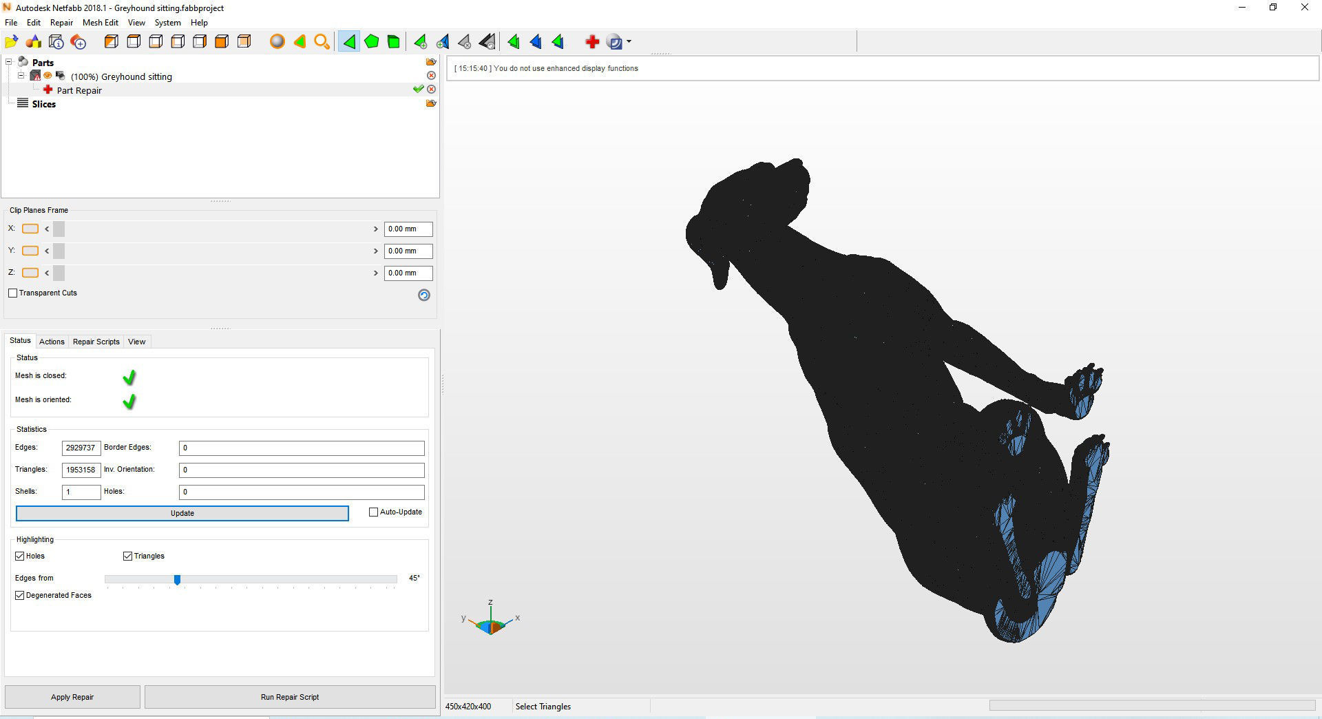 Greyhound sitting 3D print model_15
