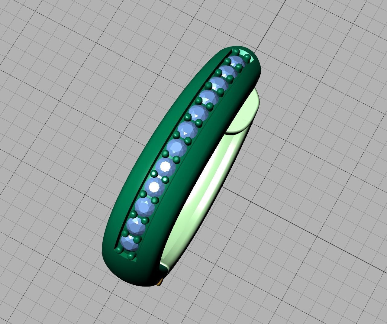 Camila Diamond Hoop Earrings 3dmodel 3D print model_25