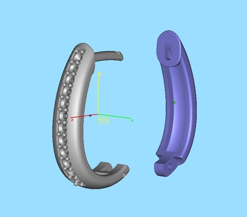 Camila Diamond Hoop Earrings 3dmodel 3D print model_9