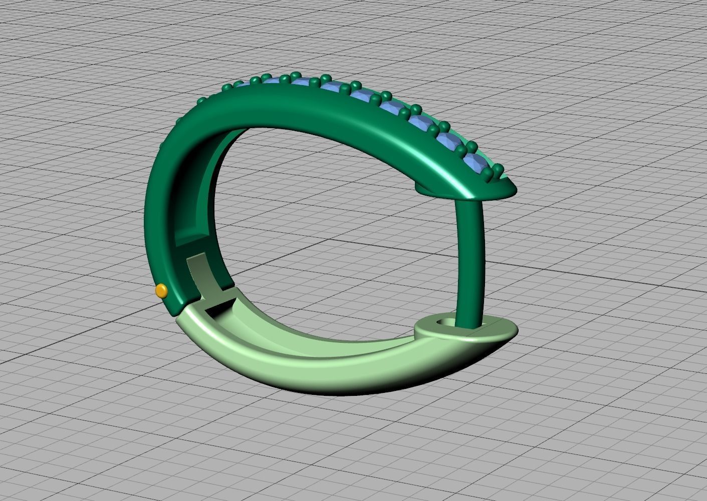 Camila Diamond Hoop Earrings 3dmodel 3D print model_27