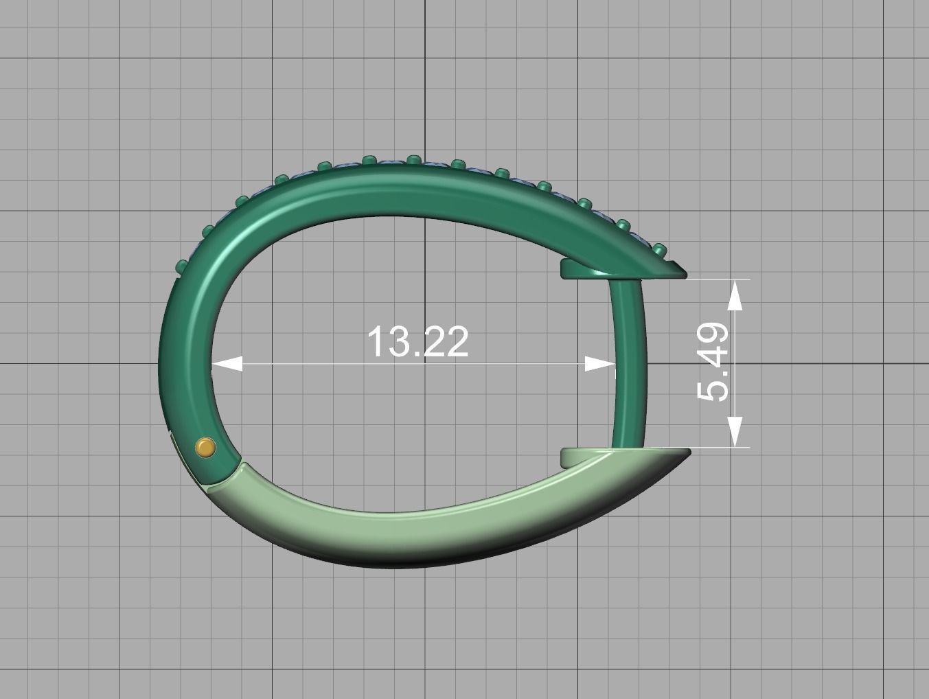 Camila Diamond Hoop Earrings 3dmodel 3D print model_24