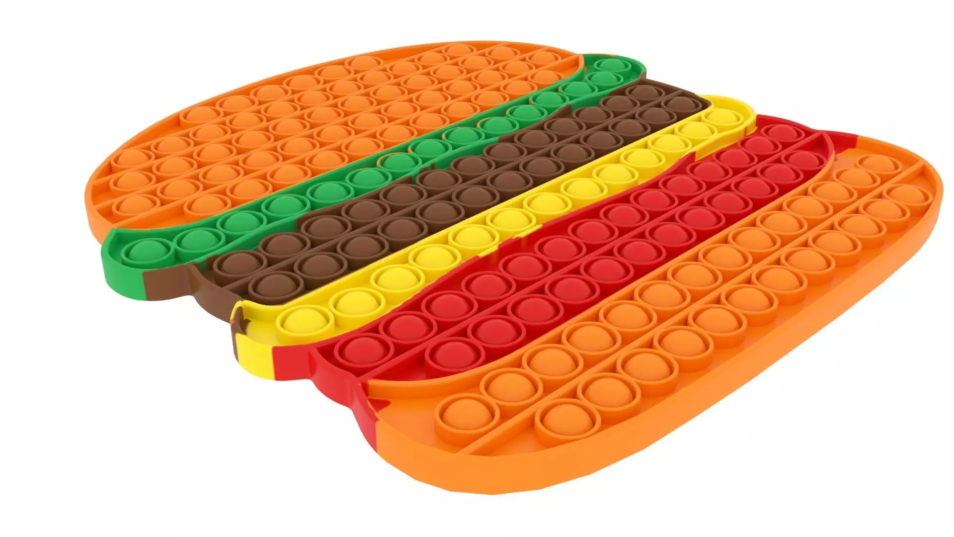 Large Burger Pop It Fidget Toy 3D model