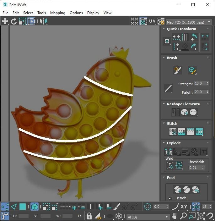 Easter Pop It Fidget Toys Set 3D model_45