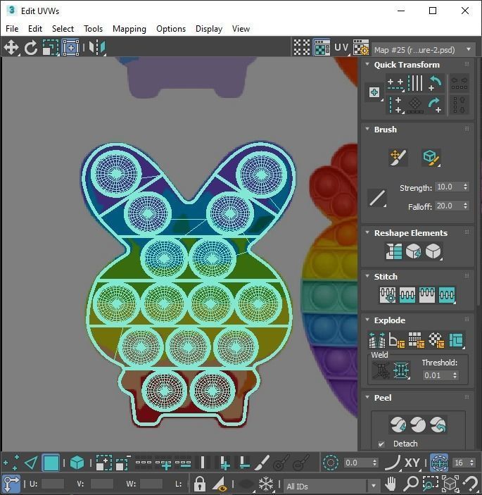 Easter Pop It Fidget Toys Set 3D model_39