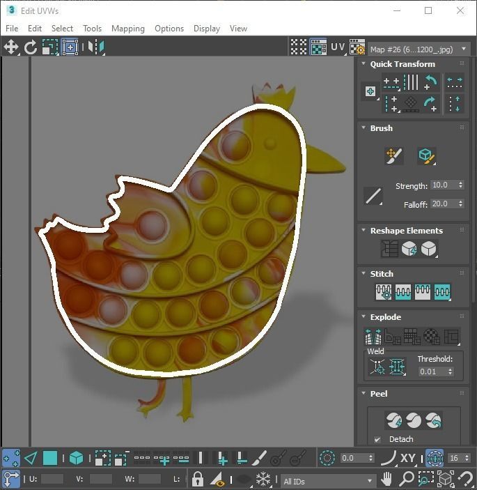 Easter Pop It Fidget Toys Set 3D model_44