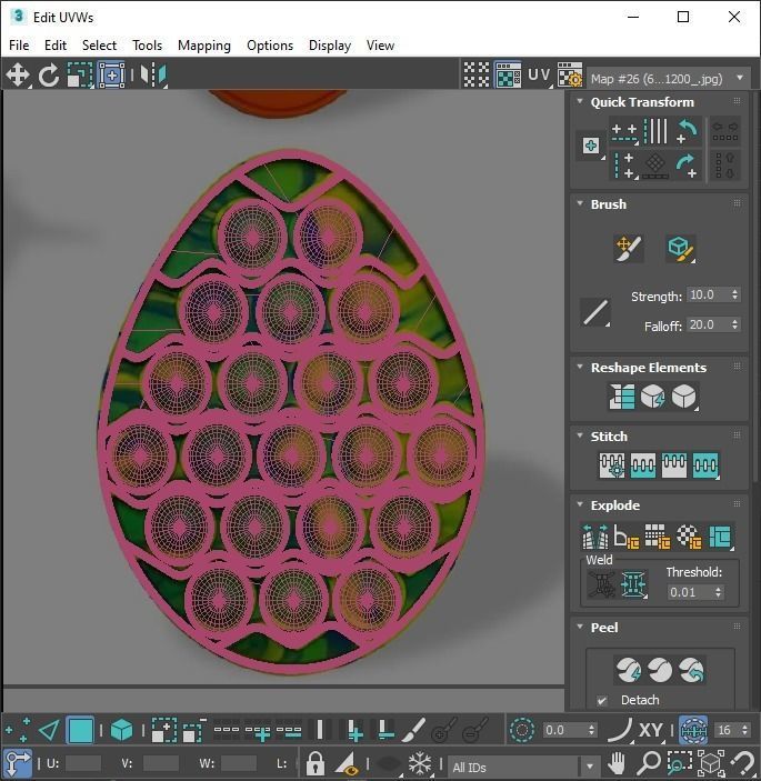 Easter Pop It Fidget Toys Set 3D model_40