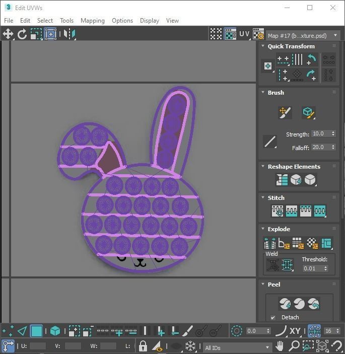 Easter Pop It Fidget Toys Set 3D model_21