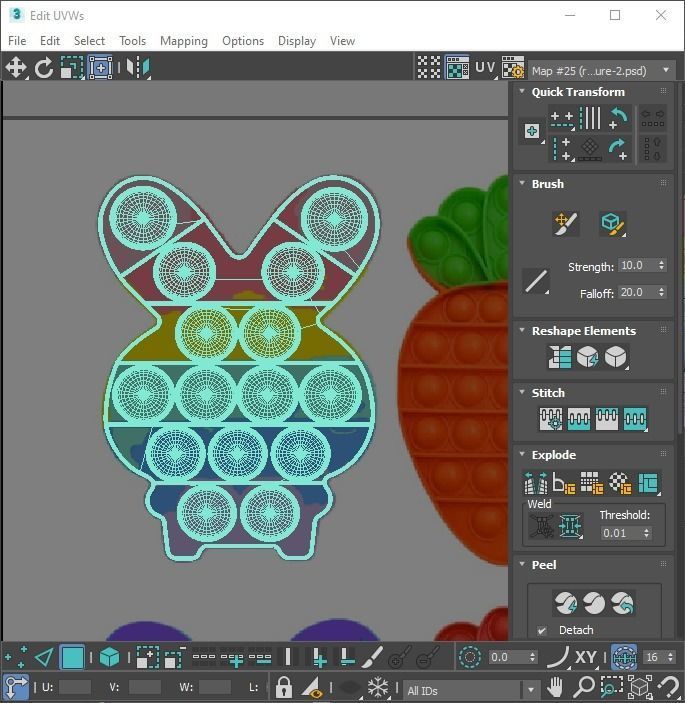 Easter Pop It Fidget Toys Set 3D model_29