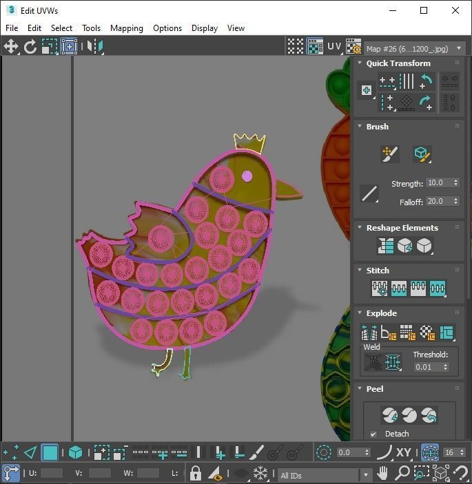 Easter Pop It Fidget Toys Set 3D model_30