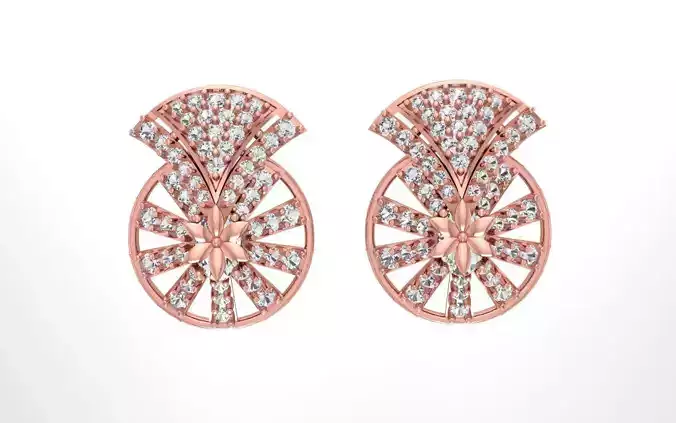 Women Earrings 3dm STL OBJ FBX Renders Details