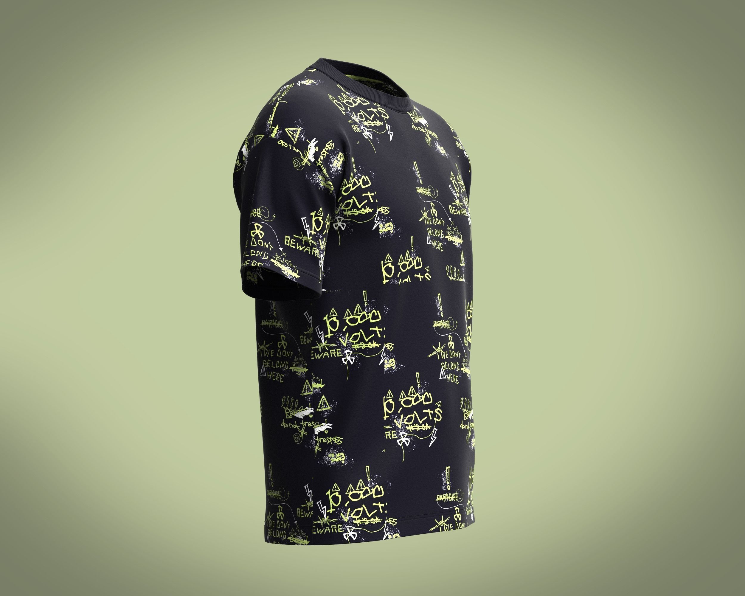 T Shirt- AOP 3D model_1