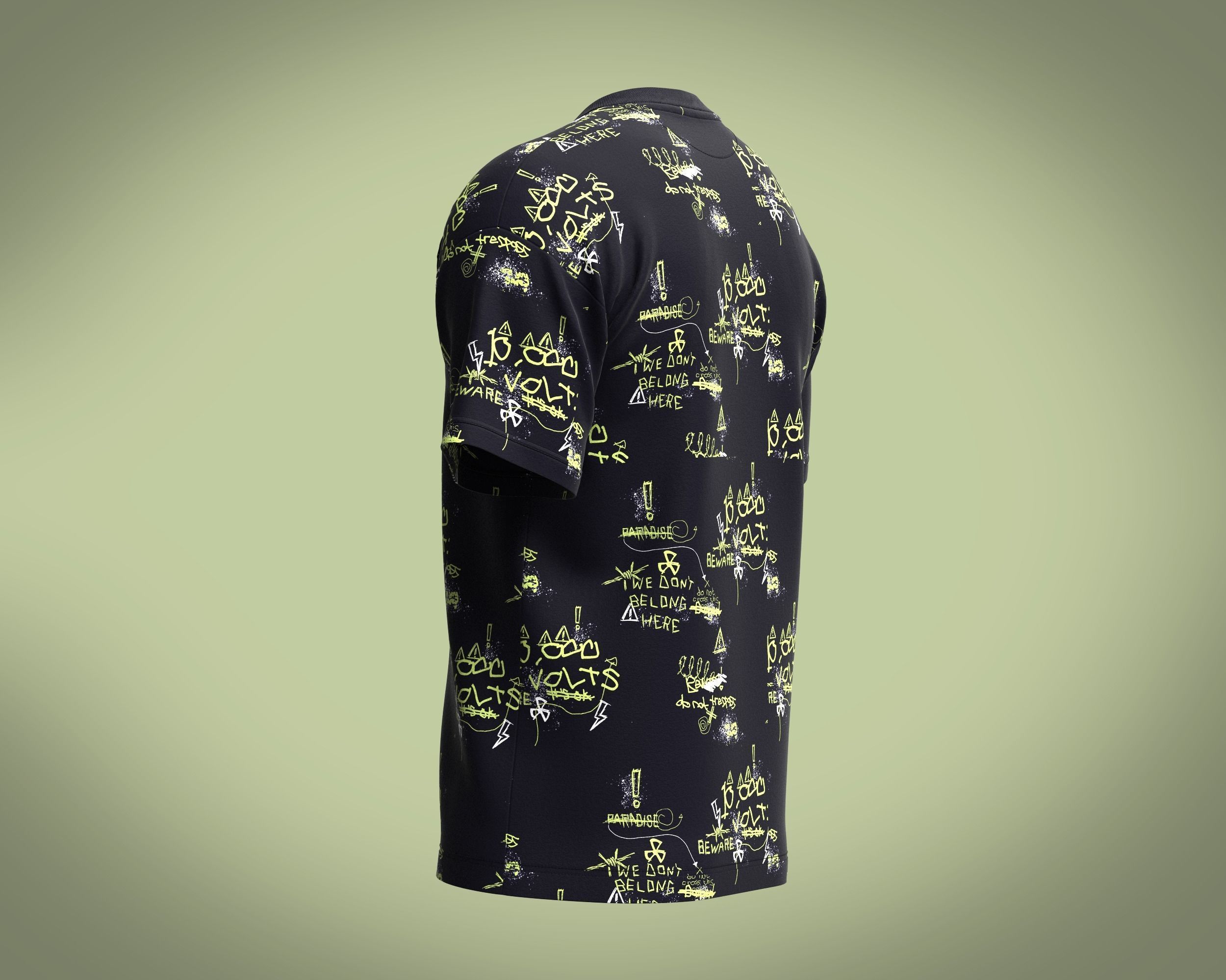 T Shirt- AOP 3D model_4