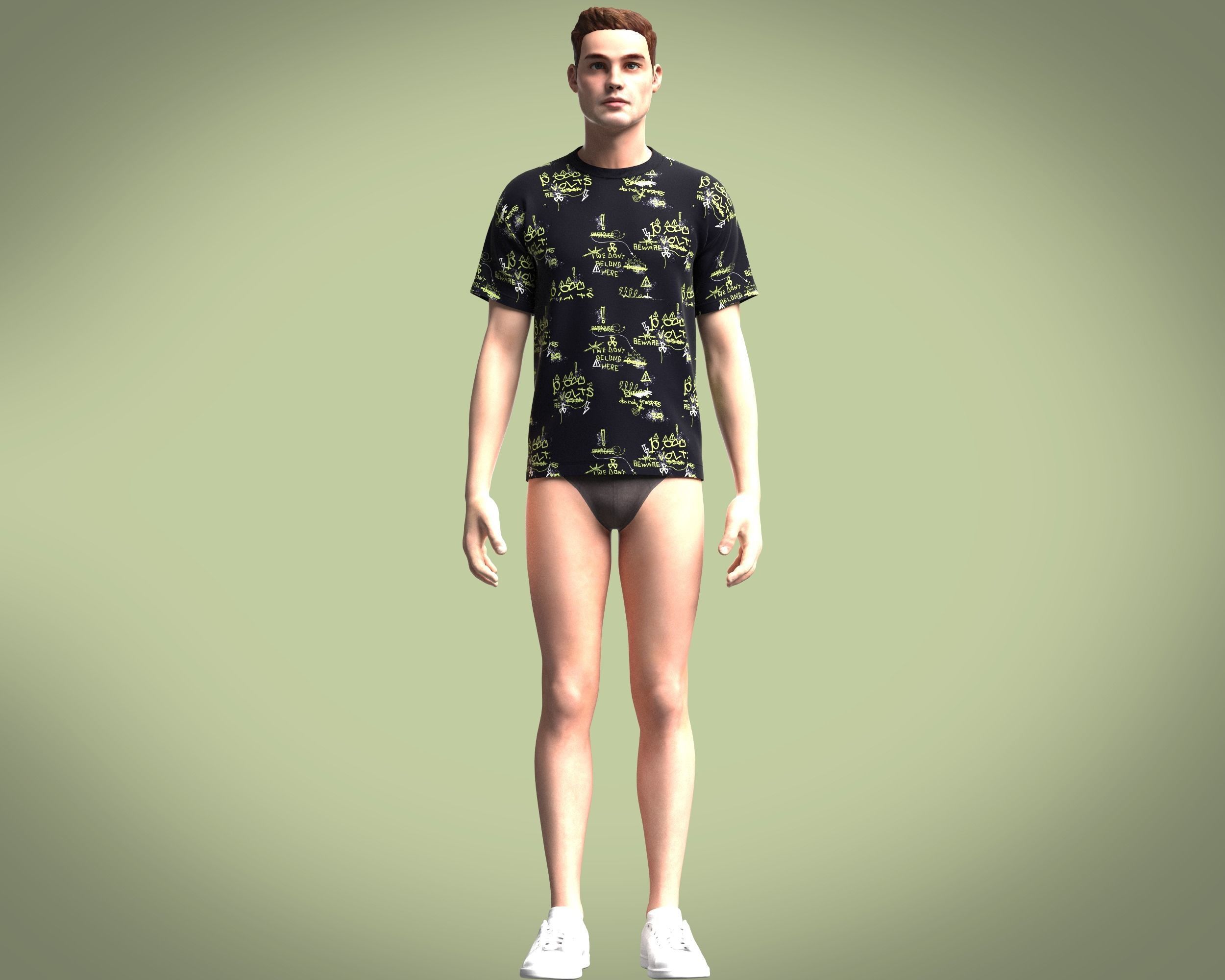 T Shirt- AOP 3D model_6