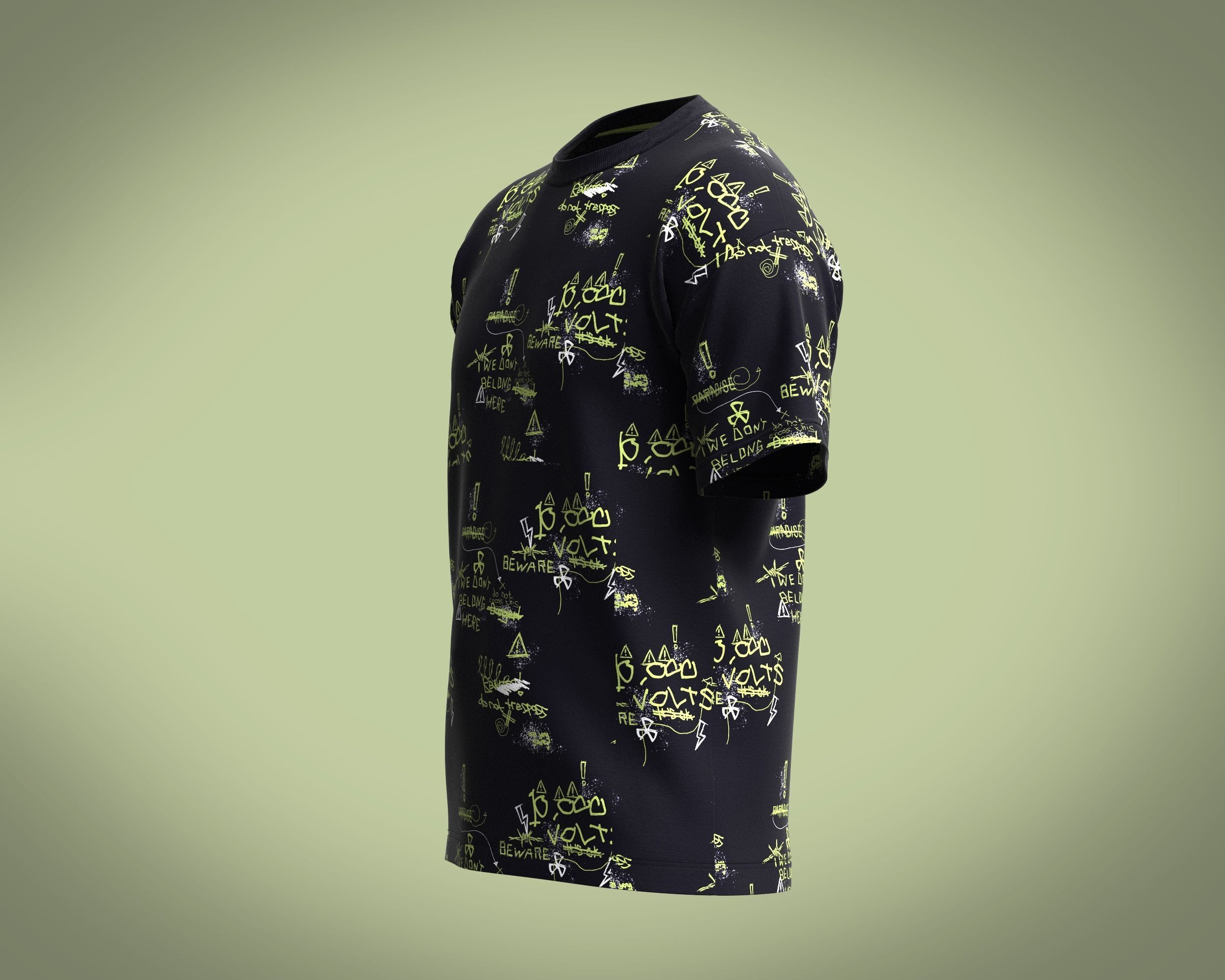 T Shirt- AOP 3D model_5