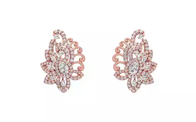 Women Earrings 3dm STL OBJ FBX Renders Details