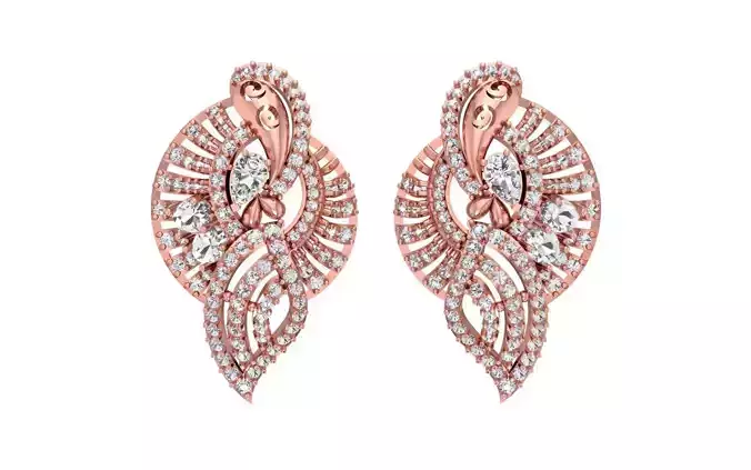 Women Earrings 3dm STL OBJ FBX Renders Details