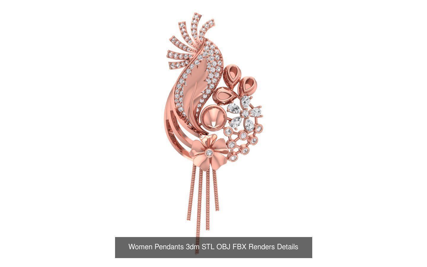 166 Women Pendants 3dm STL OBJ FBX Renders Details Collection _72