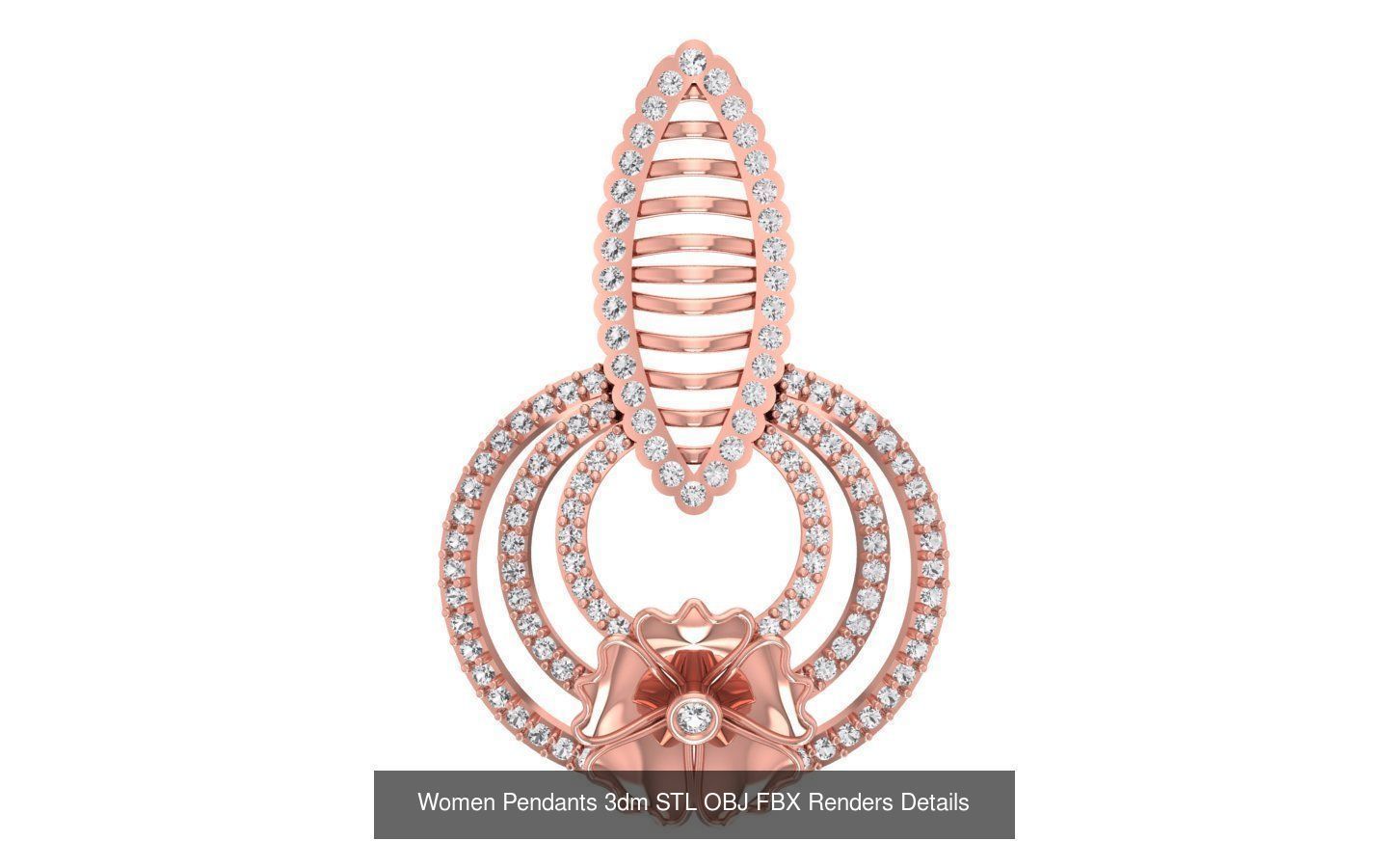 166 Women Pendants 3dm STL OBJ FBX Renders Details Collection _75