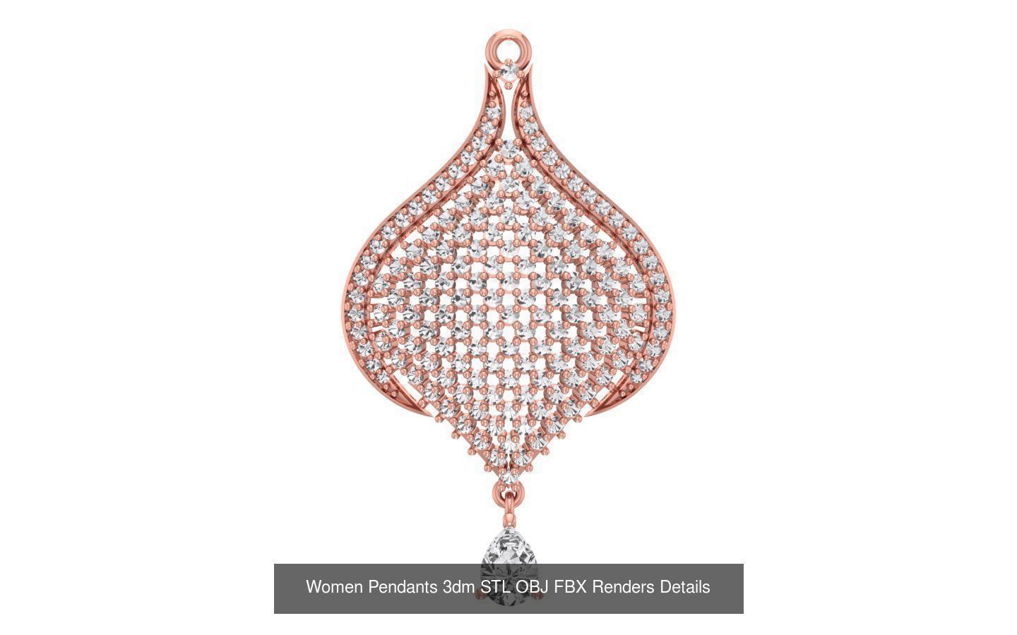166 Women Pendants 3dm STL OBJ FBX Renders Details Collection _47
