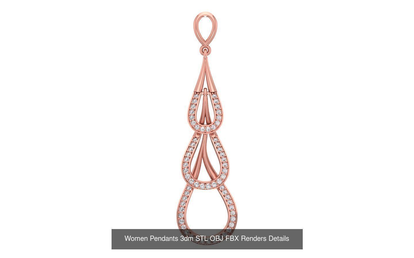 166 Women Pendants 3dm STL OBJ FBX Renders Details Collection _83