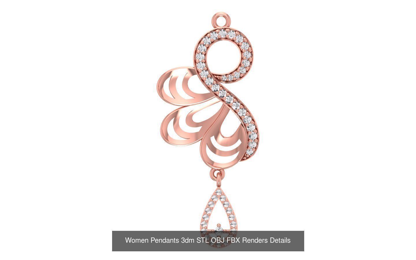 166 Women Pendants 3dm STL OBJ FBX Renders Details Collection _67