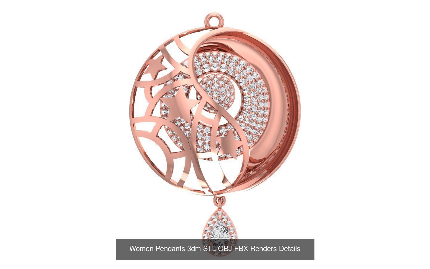 166 Women Pendants 3dm STL OBJ FBX Renders Details Collection _53