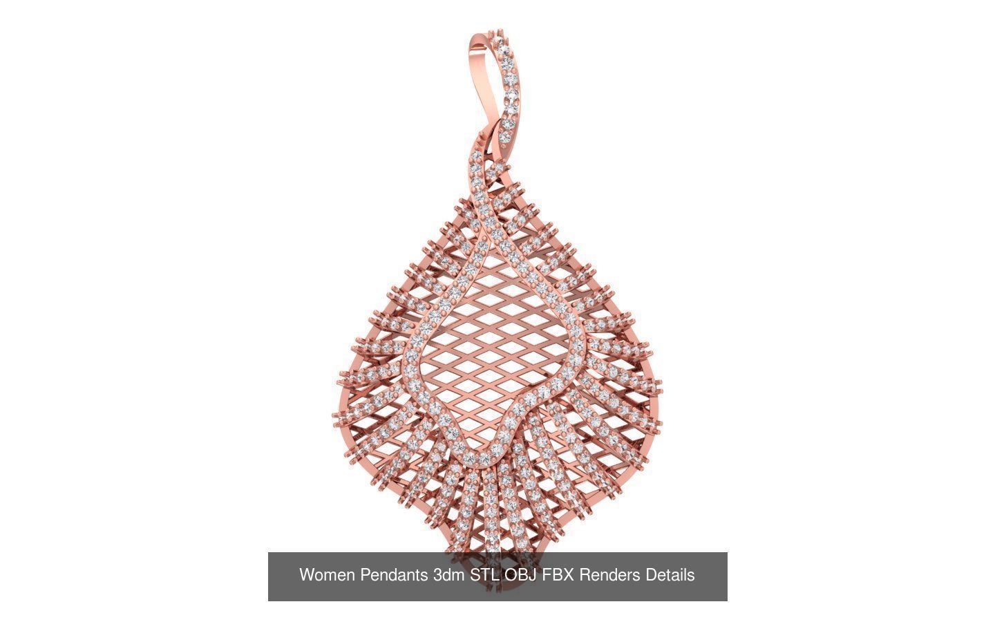 166 Women Pendants 3dm STL OBJ FBX Renders Details Collection _101