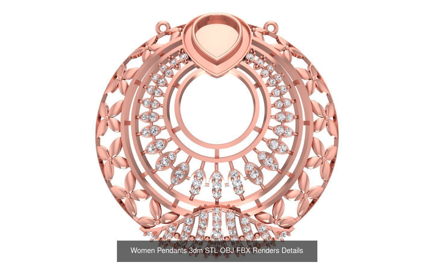 166 Women Pendants 3dm STL OBJ FBX Renders Details Collection _178