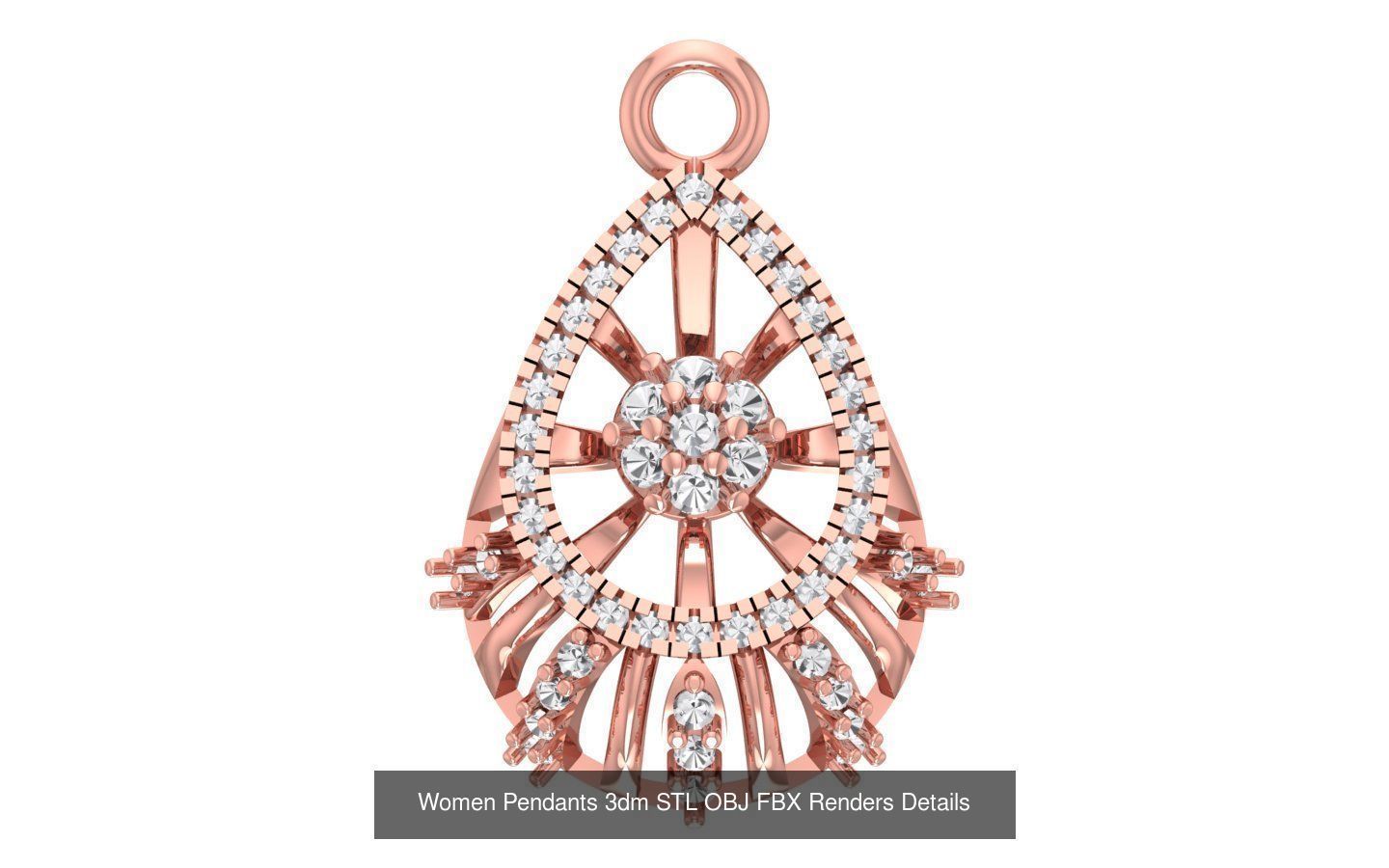 166 Women Pendants 3dm STL OBJ FBX Renders Details Collection _128