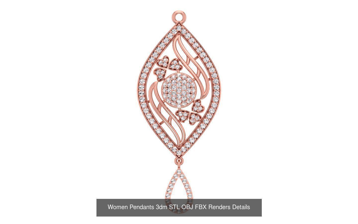 166 Women Pendants 3dm STL OBJ FBX Renders Details Collection _49