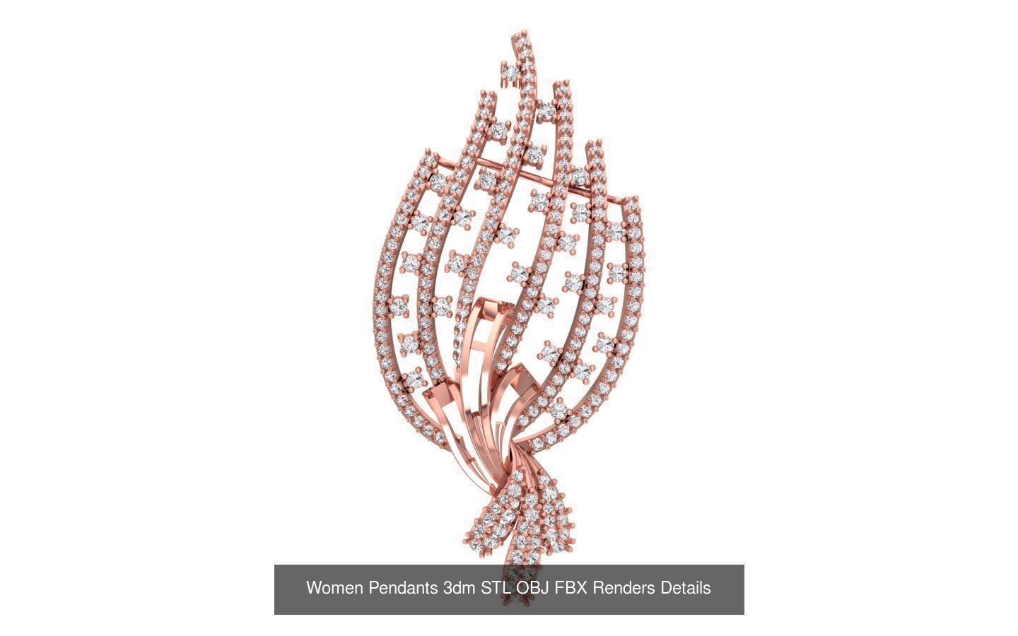 166 Women Pendants 3dm STL OBJ FBX Renders Details Collection _102