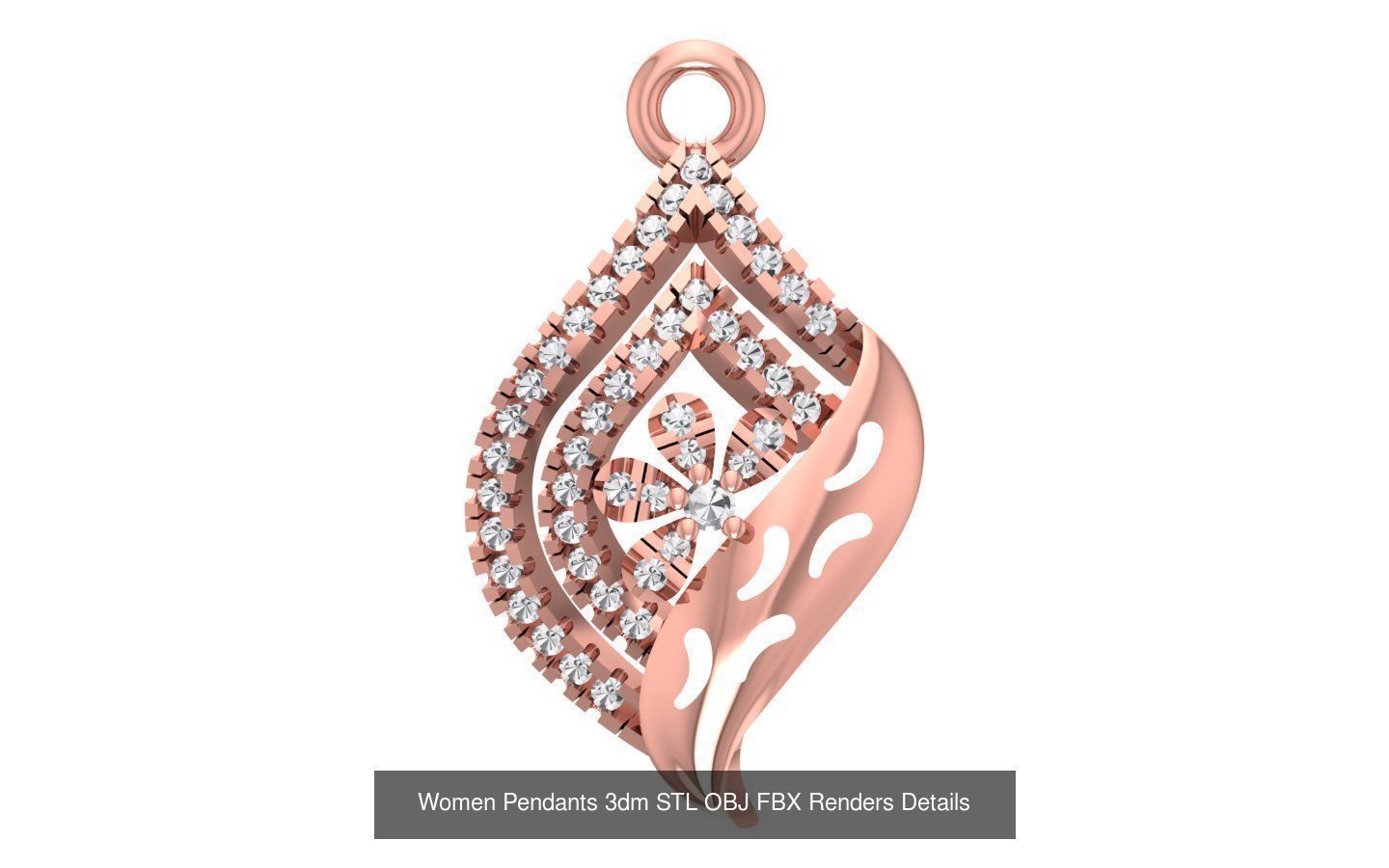 166 Women Pendants 3dm STL OBJ FBX Renders Details Collection _129