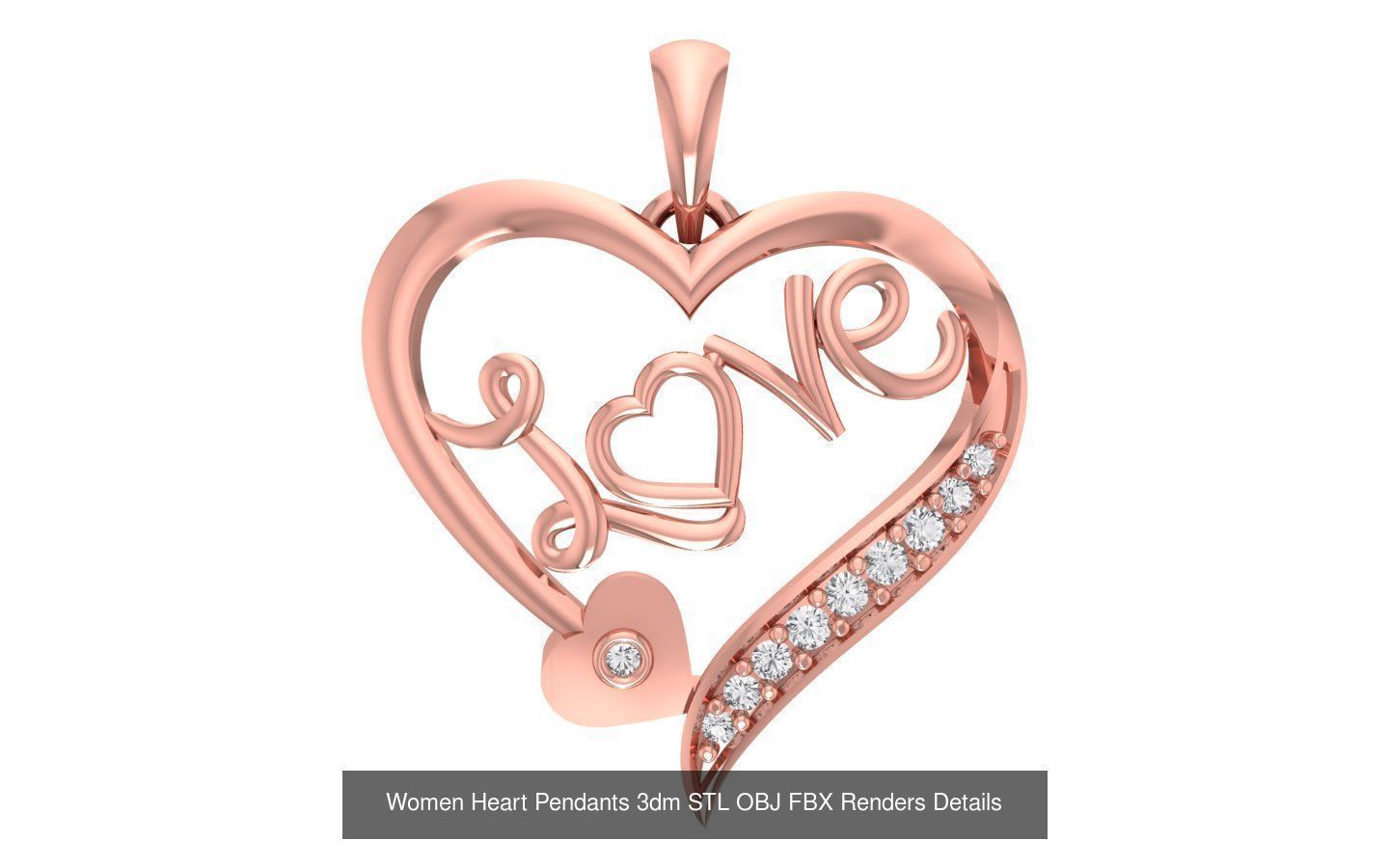 166 Women Pendants 3dm STL OBJ FBX Renders Details Collection _117