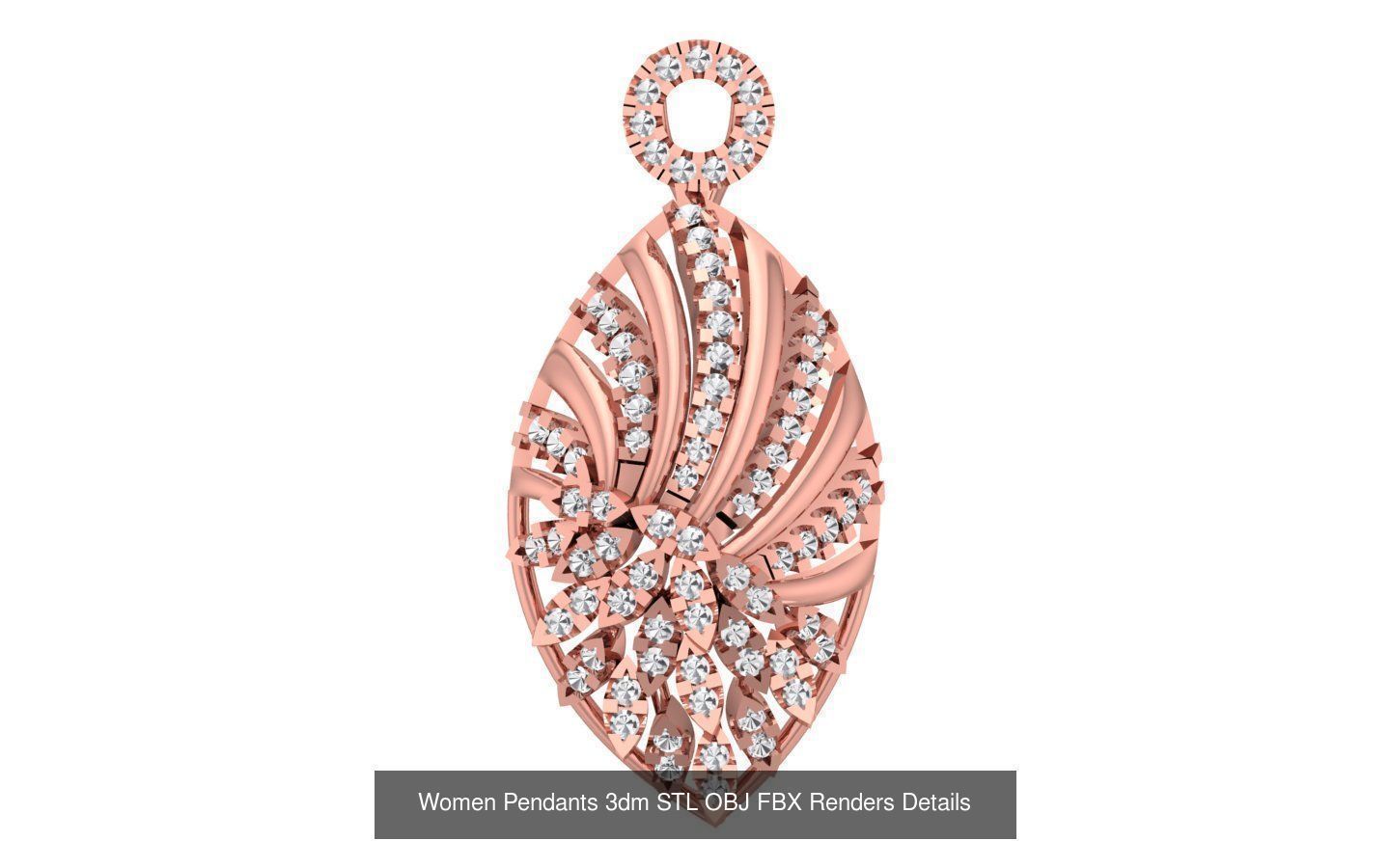 166 Women Pendants 3dm STL OBJ FBX Renders Details Collection _147