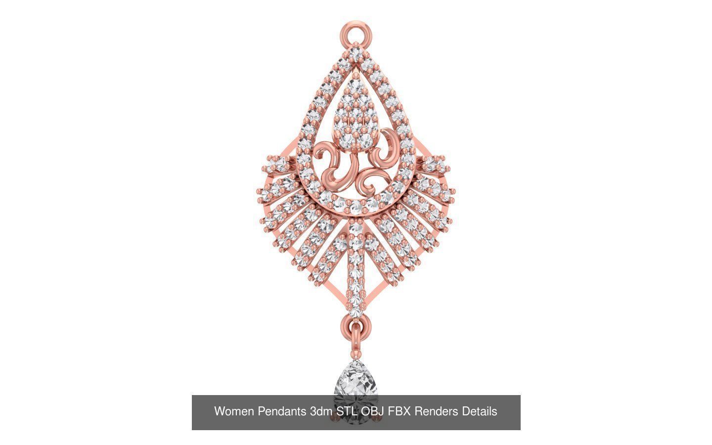 166 Women Pendants 3dm STL OBJ FBX Renders Details Collection _61