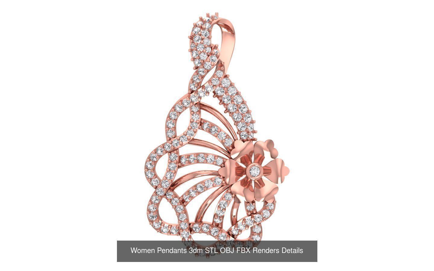 166 Women Pendants 3dm STL OBJ FBX Renders Details Collection _69